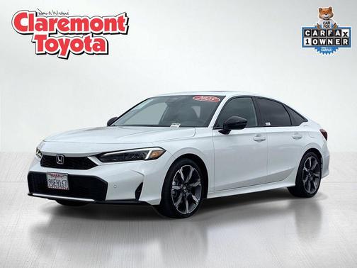 Platinum White Pearl 2025 Honda Civic Hybrid Sport