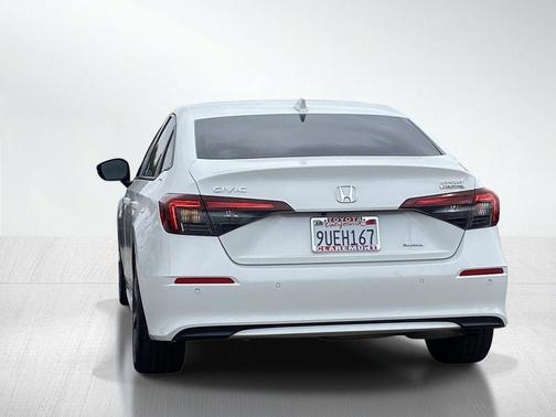 Platinum White Pearl 2025 Honda Civic Hybrid Sport