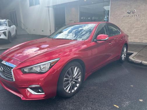 Dynamic Sunstone Red 2023 INFINITI Q50 LUXE