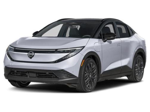 Everest White Pearl Tricoat/Black 2026 Nissan Leaf PLATINUM+