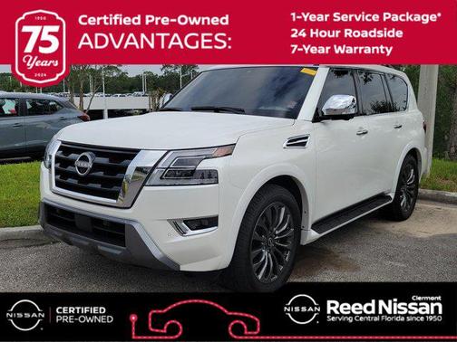 Aspen White Tricoat 2023 Nissan Armada Platinum 4WD