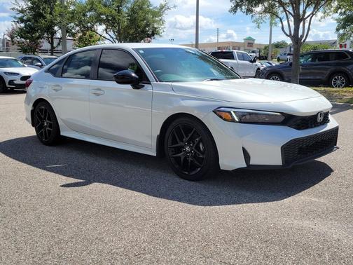 Platinum White Pearl 2025 Honda Civic Sport