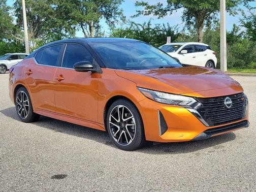 Monarch Orange Metallic/Super Black 2024 Nissan Sentra SR