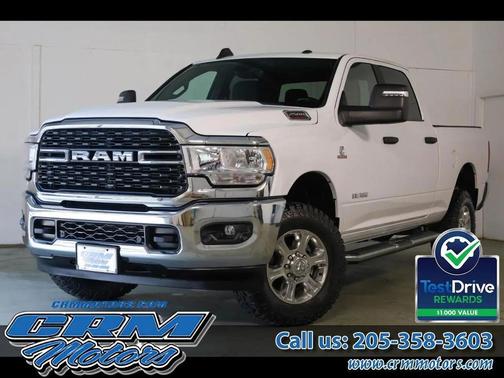 White 2024 RAM 2500 Big Horn 4x4 Crew Cab 6'4'' Box