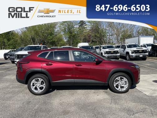 Crimson Metallic 2025 Chevrolet Trax LS
