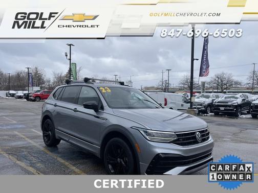 Platinum Gray Metallic 2023 Volkswagen Tiguan 2.0T SE R-Line Black