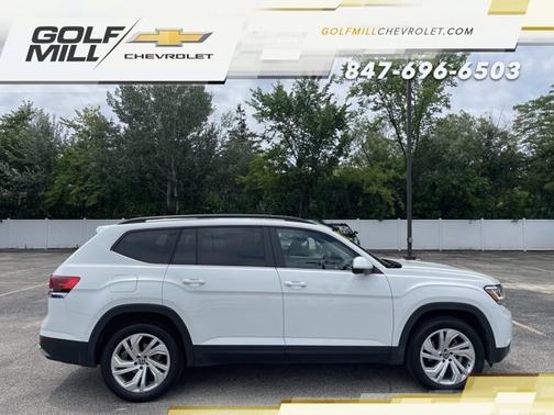 Pure White 2023 Volkswagen Atlas 3.6L SE w/Technology