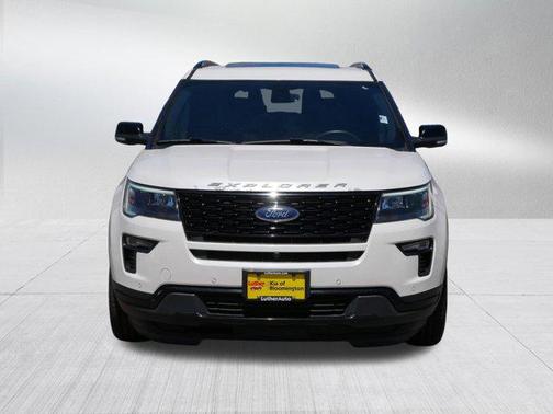 White Platinum Metallic Tri-Coat 2018 Ford Explorer Sport