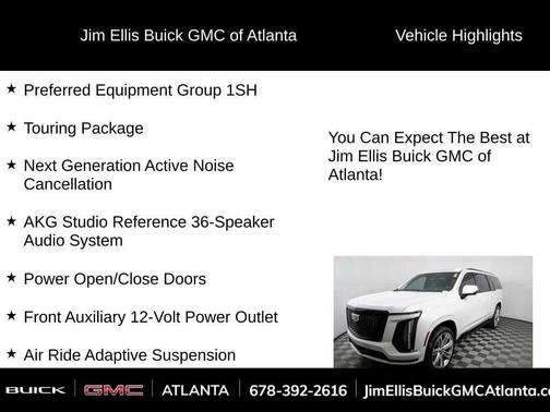Crystal White Tri-Coat 2025 Cadillac Escalade ESV Sport Platinum