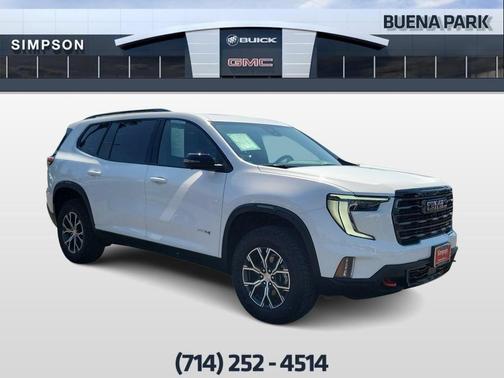 Summit White 2026 GMC Acadia AT4