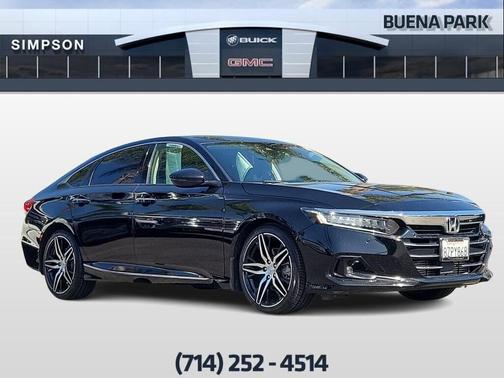 Black 2021 Honda Accord Touring 2.0T
