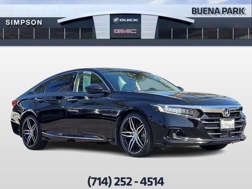 Black 2021 Honda Accord Touring 2.0T