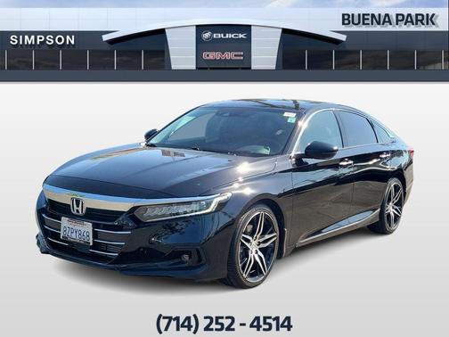 Black 2021 Honda Accord Touring 2.0T