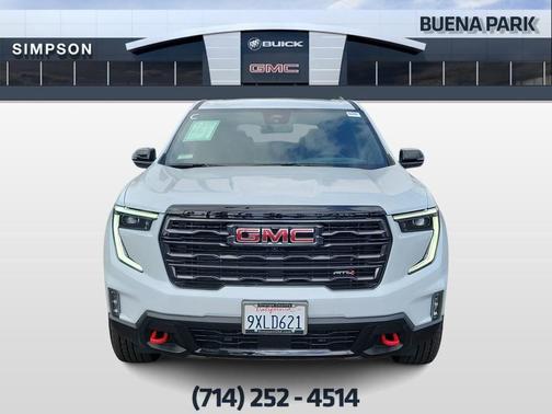 Glacier White 2026 GMC Acadia AT4
