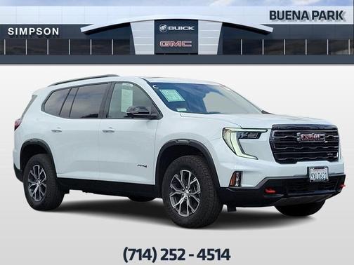 Glacier White 2026 GMC Acadia AT4