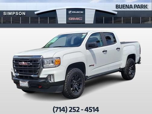 Summit White 2022 GMC Canyon AT4 w/Cloth