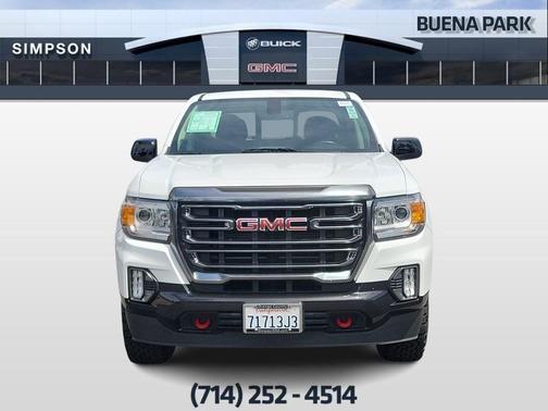 Summit White 2022 GMC Canyon AT4 w/Cloth