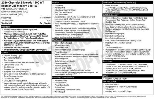 2026 Chevrolet Silverado 1500 WT