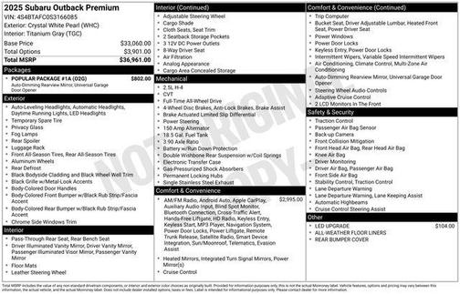 2025 Subaru Outback Premium