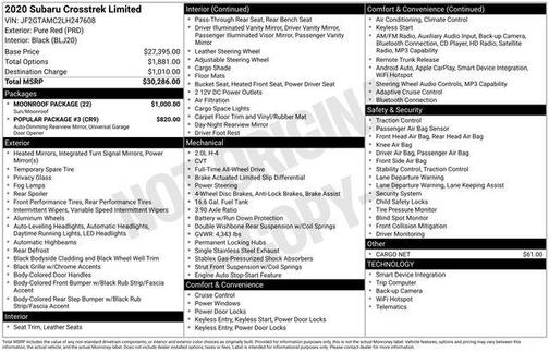 2020 Subaru Crosstrek Limited