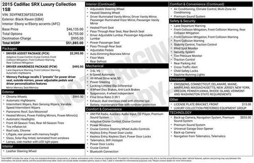 2015 Cadillac SRX Luxury Collection