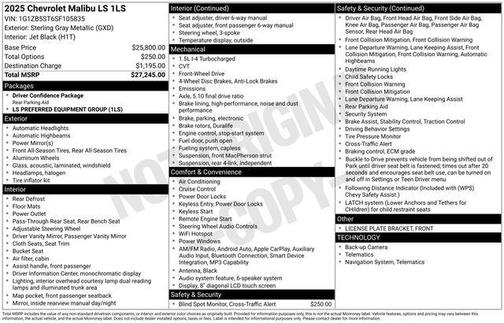 2025 Chevrolet Malibu 1LS