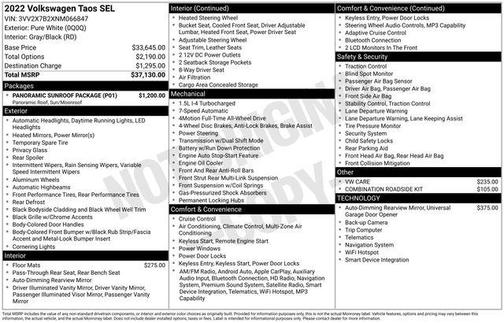 2022 Volkswagen Taos 1.5T SEL