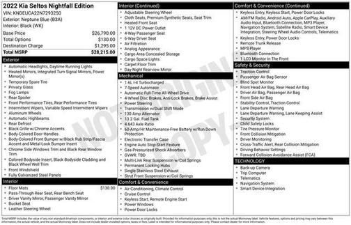 2022 Kia Seltos Nightfall