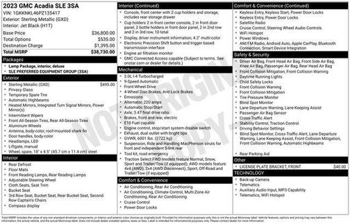 2023 GMC Acadia FWD SLE