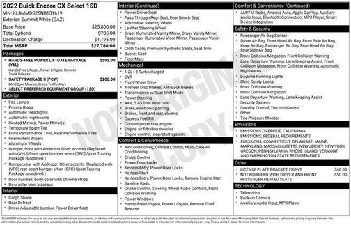 2022 Buick Encore GX Select