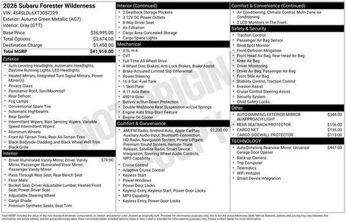 Autumn Green Metallic 2026 Subaru Forester Wilderness