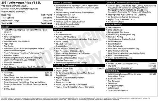 2021 Volkswagen Atlas 3.6L SEL