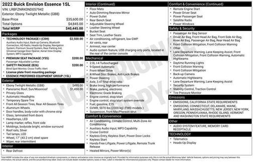 2022 Buick Envision FWD Essence