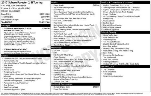 2017 Subaru Forester 2.5i Touring