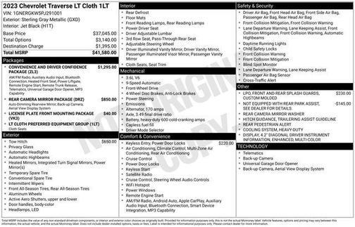 Sterling Gray Metallic 2023 Chevrolet Traverse LT Cloth