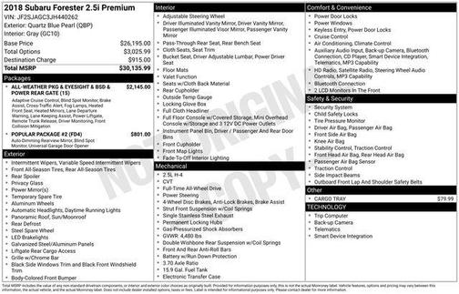 2018 Subaru Forester 2.5i Premium