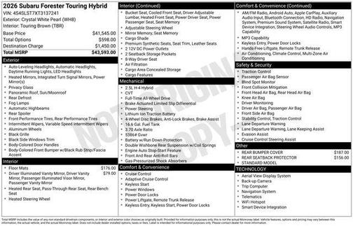 Wh8 2026 Subaru Forester Hybrid Touring