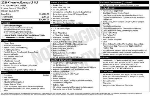 2026 Chevrolet Equinox 1LT