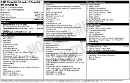 Summit White 2017 Chevrolet Colorado LT