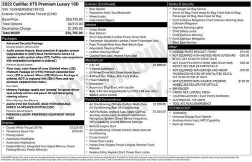 2022 Cadillac XT5 Premium Luxury