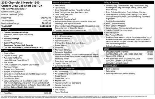 2023 Chevrolet Silverado 1500 Custom