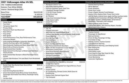 2021 Volkswagen Atlas 3.6L SEL