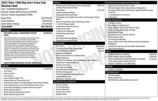 2021 RAM 1500 Big Horn/Lone Star