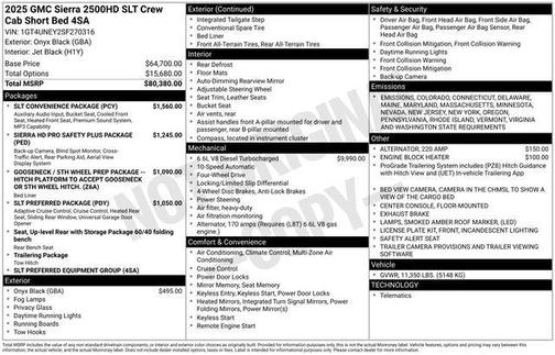 2025 GMC Sierra 2500 SLT