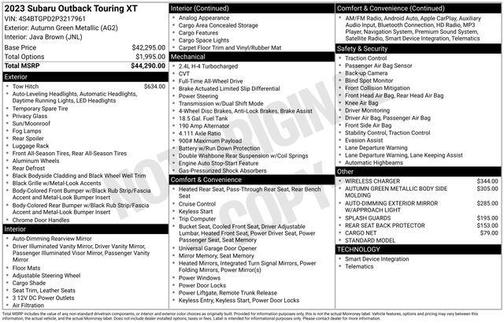 2023 Subaru Outback Touring XT
