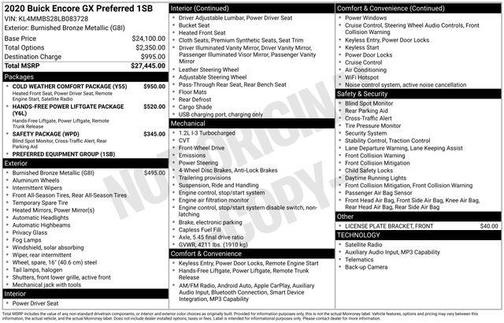 Burnished Bronze Metallic 2020 Buick Encore GX Preferred