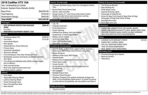2018 Cadillac XT5 Base