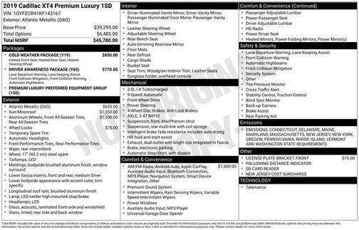 2019 Cadillac XT4 Premium Luxury