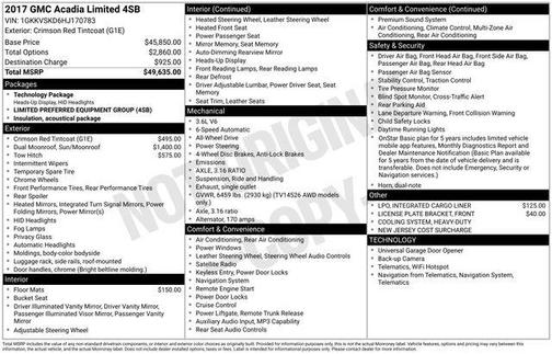 2017 GMC Acadia Limited Limited
