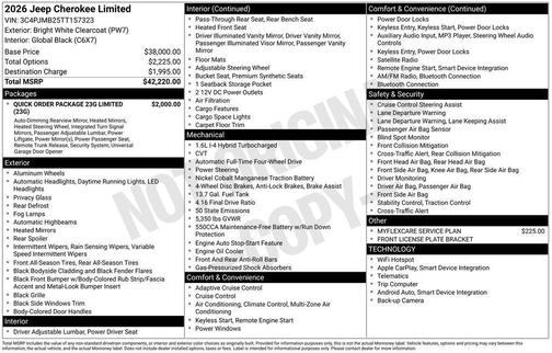 2026 Jeep Cherokee LAREDO/LIMITED